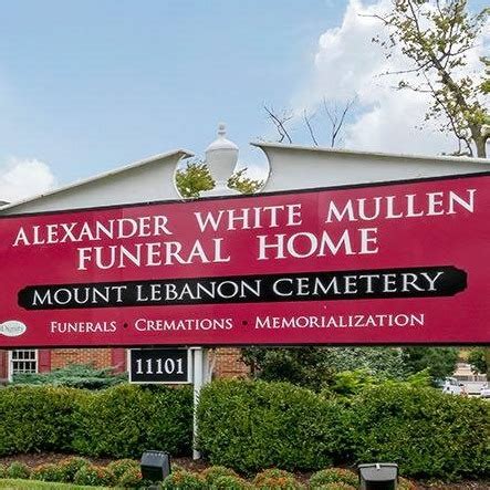 Alexander-white-mullen funeral home obituaries - Alexander-White-Mullen Funeral Home and Mt Lebanon Cemetery, Saint Ann, Missouri. 140 likes · 1 talking about this · 540 were here. Together, Alexander-White-Mullen Funeral Home and Mount Lebanon...